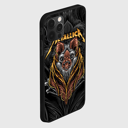 Чехол iPhone 12 Pro Max Metallica мышь летучая / 3D-Черный – фото 2