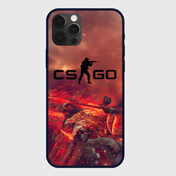 Чехол для iPhone 12 Pro Max CS GO logo abstract style, цвет: 3D-черный