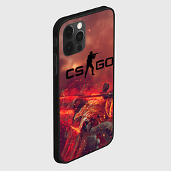 Чехол для iPhone 12 Pro Max CS GO logo abstract style, цвет: 3D-черный — фото 2