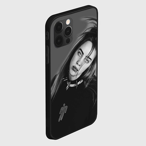 Чехол iPhone 12 Pro Max BILLIE EILISH / 3D-Черный – фото 2