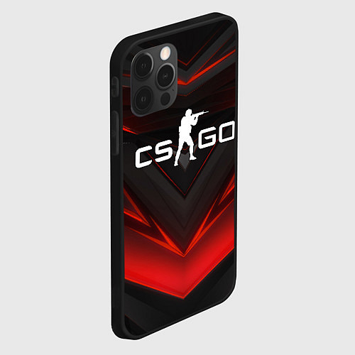 Чехол iPhone 12 Pro Max CS GO logo / 3D-Черный – фото 2