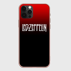 Чехол для iPhone 12 Pro Max Led Zeppelin, цвет: 3D-светло-розовый