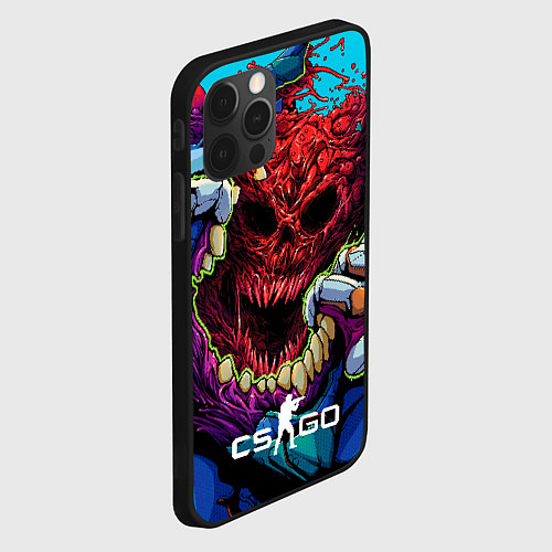 Чехол iPhone 12 Pro Max CS GO monster / 3D-Черный – фото 2