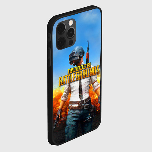 Чехол iPhone 12 Pro Max PUBG / 3D-Черный – фото 2