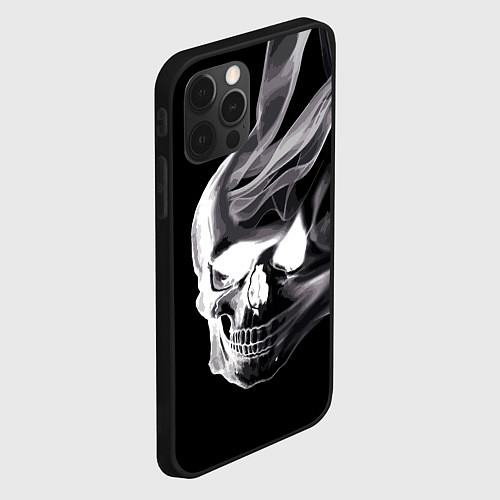 Чехол iPhone 12 Pro Max Wind - smoky skull / 3D-Черный – фото 2