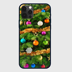 Чехол для iPhone 12 Pro Max Живая новогодняя ёлка, цвет: 3D-черный