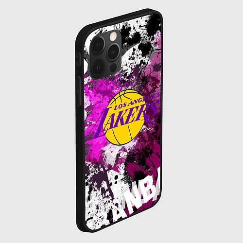 Чехол iPhone 12 Pro Max Лос-Анджелес Лейкерс, Los Angeles Lakers / 3D-Черный – фото 2