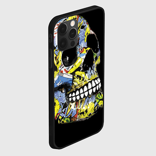 Чехол iPhone 12 Pro Max Graffiti - Skull / 3D-Черный – фото 2