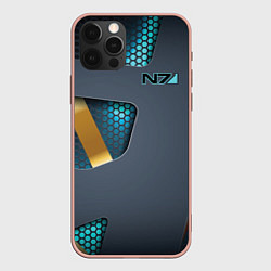 Чехол для iPhone 12 Pro Max Mass Effect N7, цвет: 3D-светло-розовый