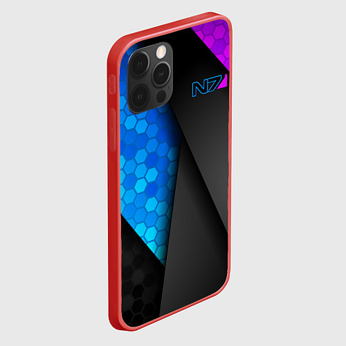 Чехол iPhone 12 Pro Max Mass Effect N7 / 3D-Красный – фото 2