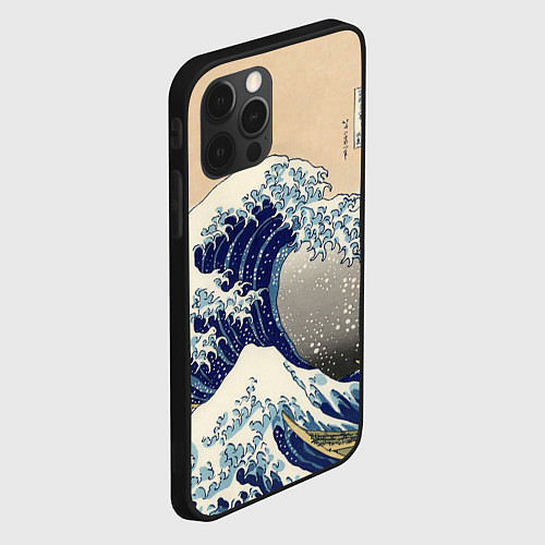 Чехол iPhone 12 Pro Max Kanagawa Wave Art / 3D-Черный – фото 2