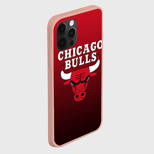 Чехол iPhone 12 Pro Max CHICAGO BULLS / 3D-Светло-розовый – фото 2