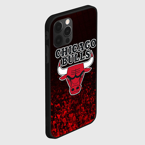 Чехол iPhone 12 Pro Max CHICAGO BULLS / 3D-Черный – фото 2