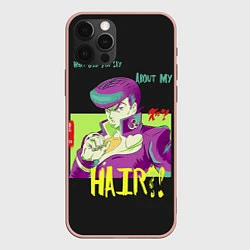 Чехол для iPhone 12 Pro Max Приключения ДжоДжо Hair?!, цвет: 3D-светло-розовый