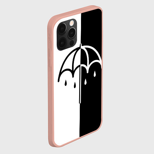Чехол iPhone 12 Pro Max BRING ME THE HORIZON / 3D-Светло-розовый – фото 2