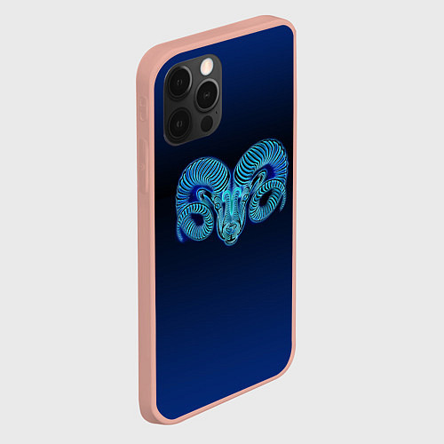 Чехол iPhone 12 Pro Max Знаки Зодиака Овен / 3D-Светло-розовый – фото 2