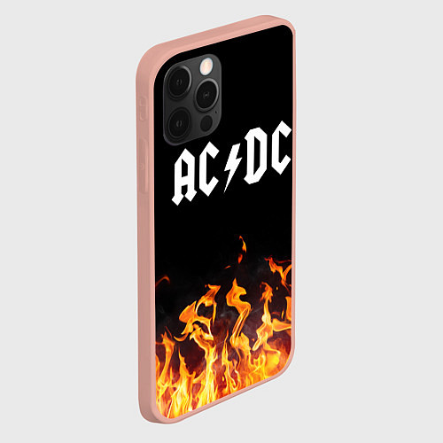 Чехол iPhone 12 Pro Max AC DC / 3D-Светло-розовый – фото 2