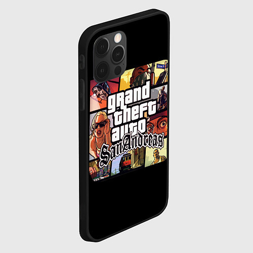 Чехол iPhone 12 Pro Max GTA SA / 3D-Черный – фото 2