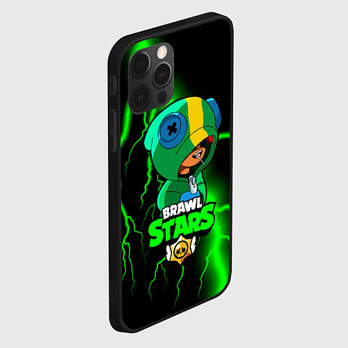 Чехол iPhone 12 Pro Max Brawl Stars LEON / 3D-Черный – фото 2