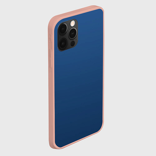 Чехол iPhone 12 Pro Max 19-4052 Classic Blue / 3D-Светло-розовый – фото 2