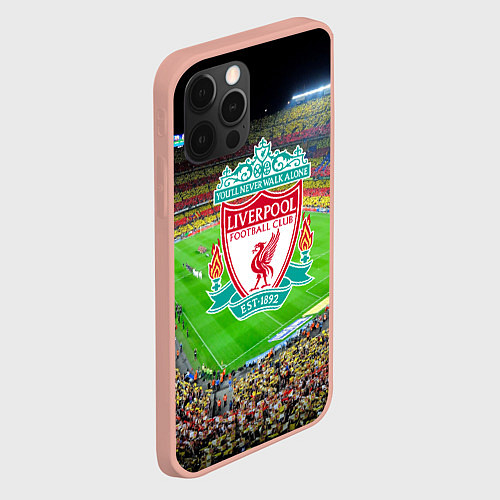 Чехол iPhone 12 Pro Max FC Liverpool / 3D-Светло-розовый – фото 2