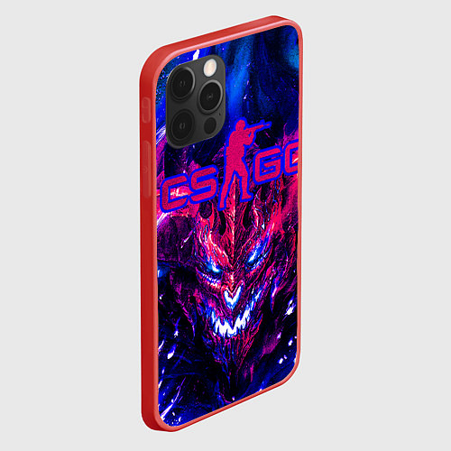 Чехол iPhone 12 Pro Max CS GO текстура ТОП / 3D-Красный – фото 2