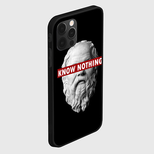 Чехол iPhone 12 Pro Max Ничего Не Знаю / 3D-Черный – фото 2