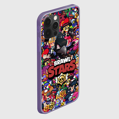 Чехол iPhone 12 Pro Max BRAWL STARS CROW / 3D-Серый – фото 2