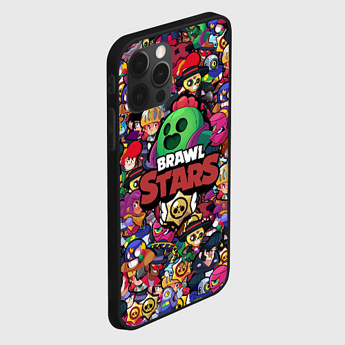 Чехол iPhone 12 Pro Max BRAWL STARS SPIKE / 3D-Черный – фото 2