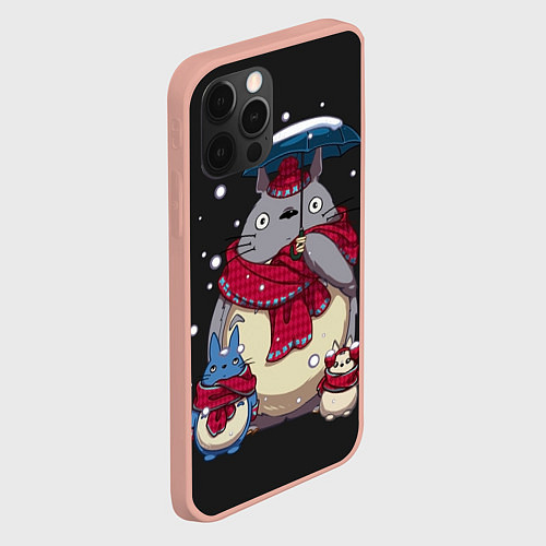Чехол iPhone 12 Pro Max My Neighbor Totoro / 3D-Светло-розовый – фото 2