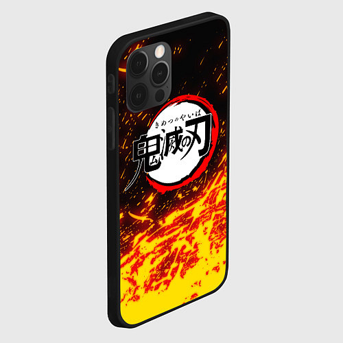 Чехол iPhone 12 Pro Max KIMETSU NO YAIBA / 3D-Черный – фото 2