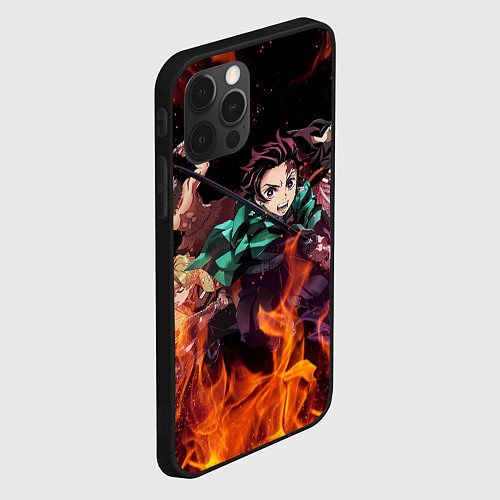 Чехол iPhone 12 Pro Max KIMETSU NO YAIBA / 3D-Черный – фото 2