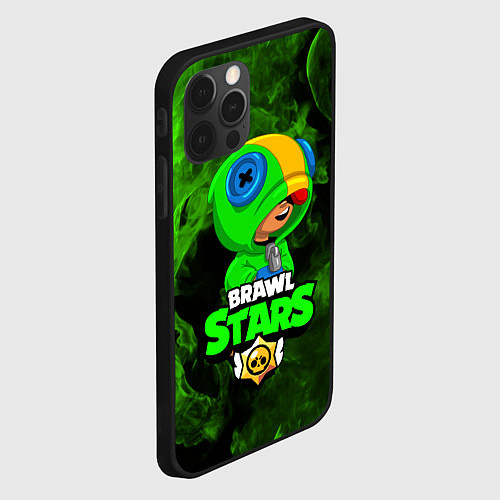 Чехол iPhone 12 Pro Max BRAWL STARS LEON / 3D-Черный – фото 2