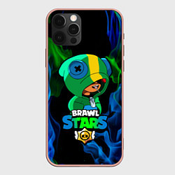 Чехол для iPhone 12 Pro Max Brawl Stars LEON, цвет: 3D-светло-розовый