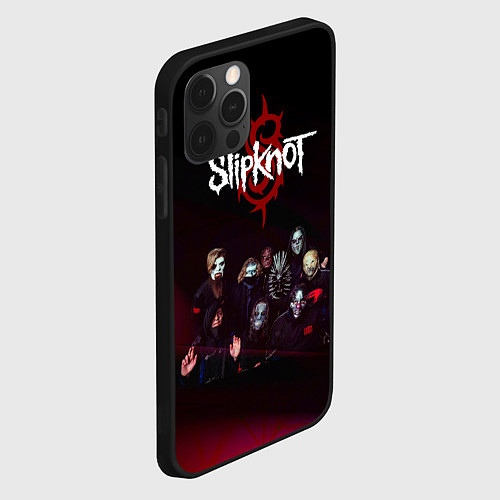 Чехол iPhone 12 Pro Max Slipknot / 3D-Черный – фото 2