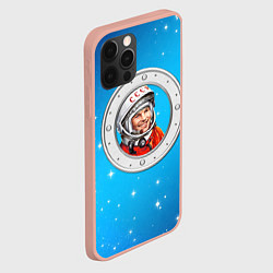 Чехол для iPhone 12 Pro Max Гагарин ?? 1, цвет: 3D-светло-розовый — фото 2