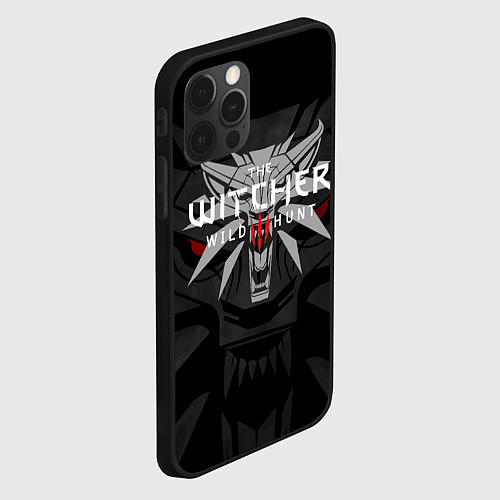 Чехол iPhone 12 Pro Max ВЕДЬМАК / 3D-Черный – фото 2
