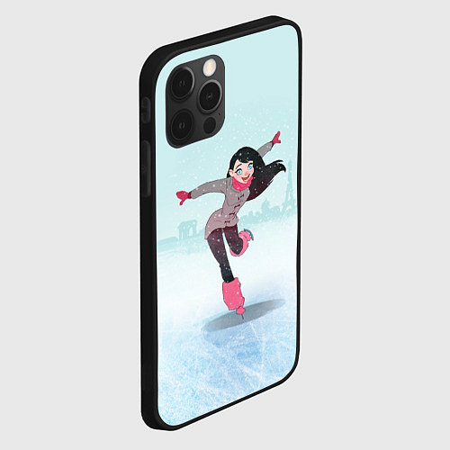 Чехол iPhone 12 Pro Max Фигурное катание / 3D-Черный – фото 2
