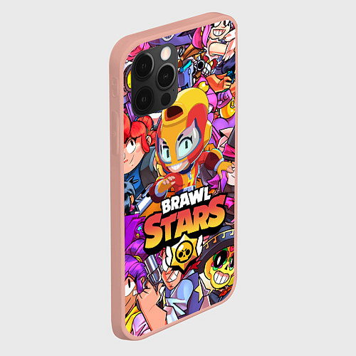 Чехол iPhone 12 Pro Max BRAWL STARS MAX / 3D-Светло-розовый – фото 2