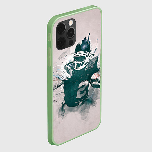 Чехол iPhone 12 Pro Max Player number 2 / 3D-Салатовый – фото 2