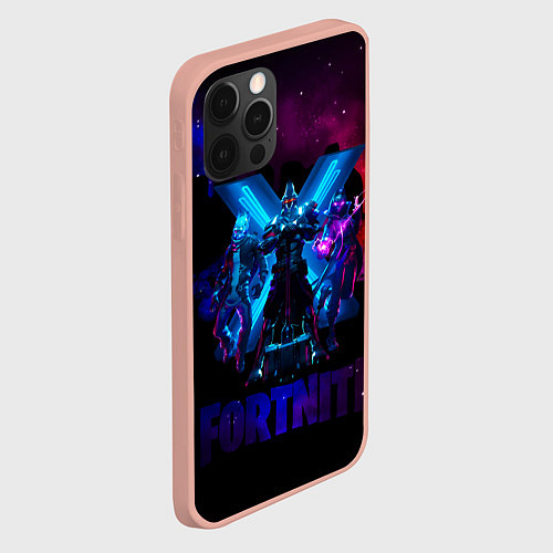 Чехол iPhone 12 Pro Max FORTNITE / 3D-Светло-розовый – фото 2