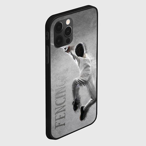 Чехол iPhone 12 Pro Max Fencing / 3D-Черный – фото 2