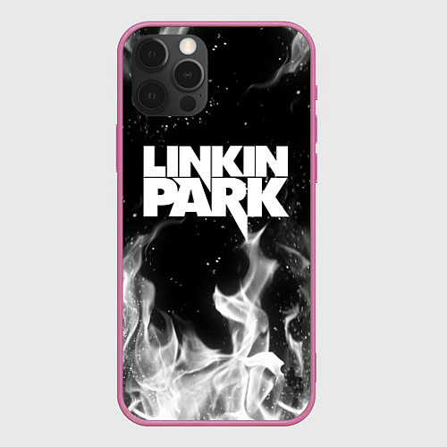Чехол iPhone 12 Pro Max LINKIN PARK / 3D-Малиновый – фото 1