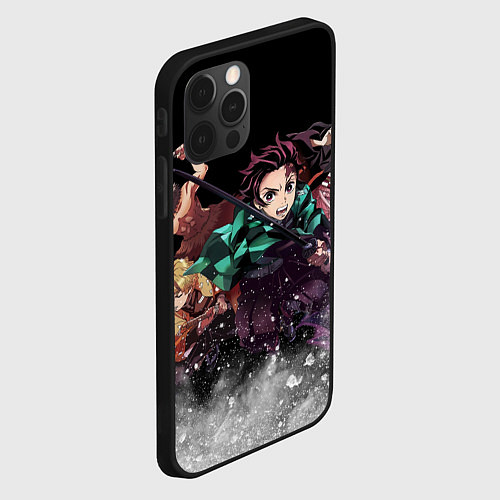 Чехол iPhone 12 Pro Max KIMETSU NO YAIBA / 3D-Черный – фото 2