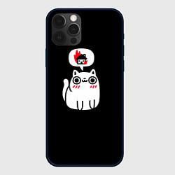Чехол для iPhone 12 Pro Max Meme cat, цвет: 3D-черный