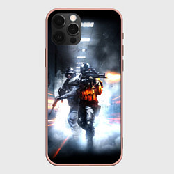 Чехол для iPhone 12 Pro Max Battlefield, цвет: 3D-светло-розовый
