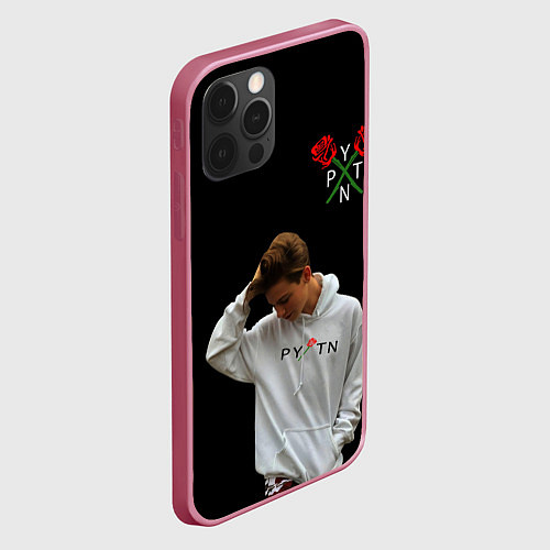 Чехол iPhone 12 Pro Max ТИКТОКЕР - PAYTON MOORMEIE / 3D-Малиновый – фото 2