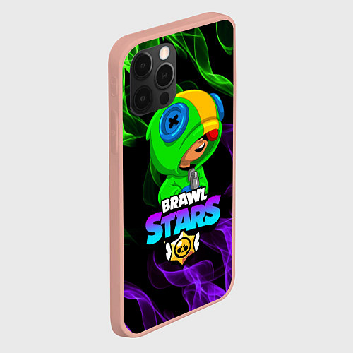 Чехол iPhone 12 Pro Max BRAWL STARS LEON / 3D-Светло-розовый – фото 2