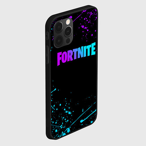 Чехол iPhone 12 Pro Max FORTNITE / 3D-Черный – фото 2