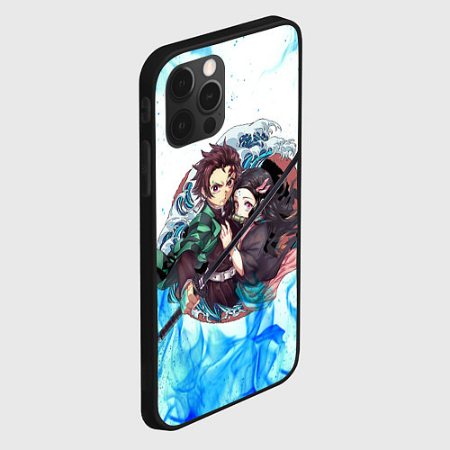 Чехол iPhone 12 Pro Max KIMETSU NO YAIBA / 3D-Черный – фото 2